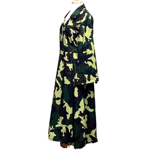 Kara Chic Camo print wrap around cotton dress - Picture 2 of 13